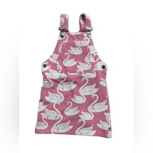 Smafolk Size 4-5 Swan Print Organic Jumper Dress